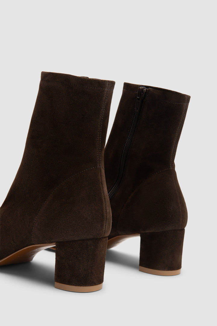 Sofia Ristretto Suede Leather Ankle Boot