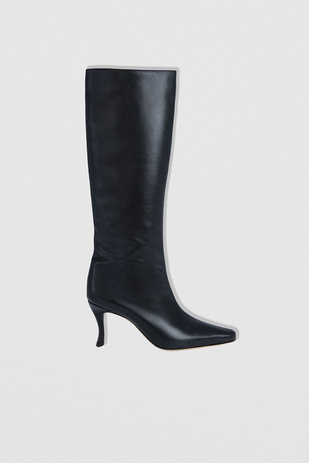 Stevie 42 Black Smooth Calf Leather Knee High Boot – BY FAR