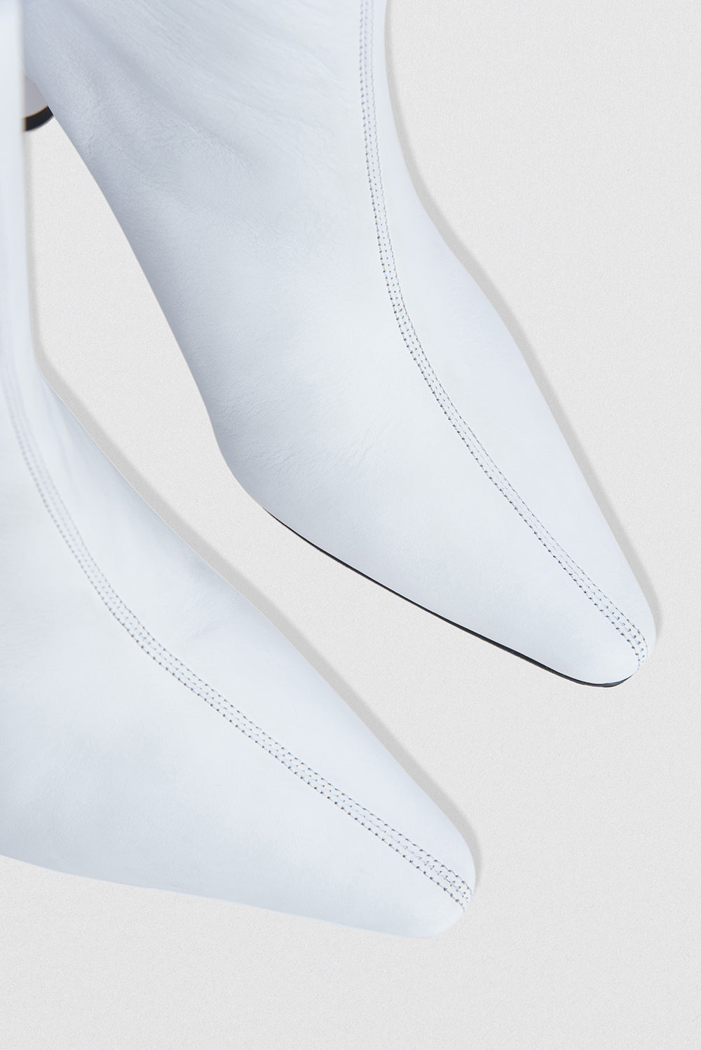 Stevie 42 White Nappa Leather Knee-High Boot