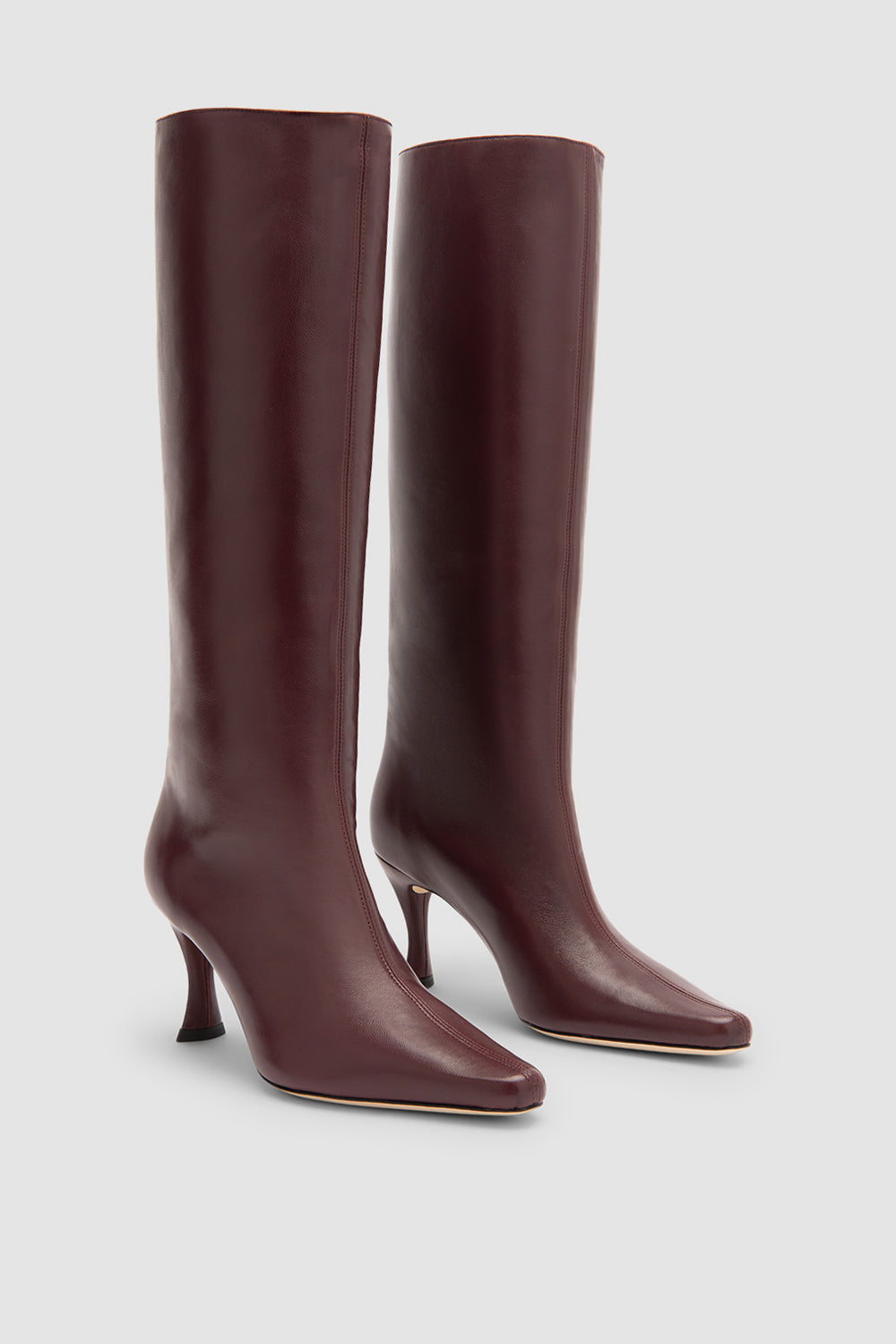 Stevie 42 Sour Cherry Lamb Nappa Leather Knee-High Boot