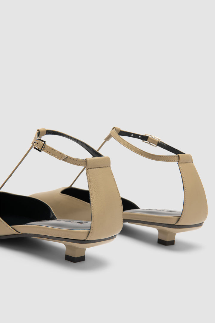 Tao Mangrove Lamb Nappa Leather Kitten Heel