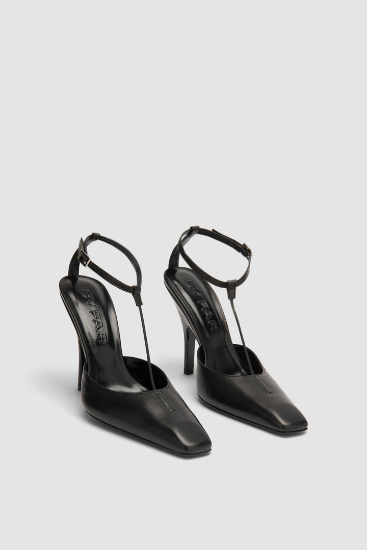 Tara Black Lamb Nappa Leather Pump