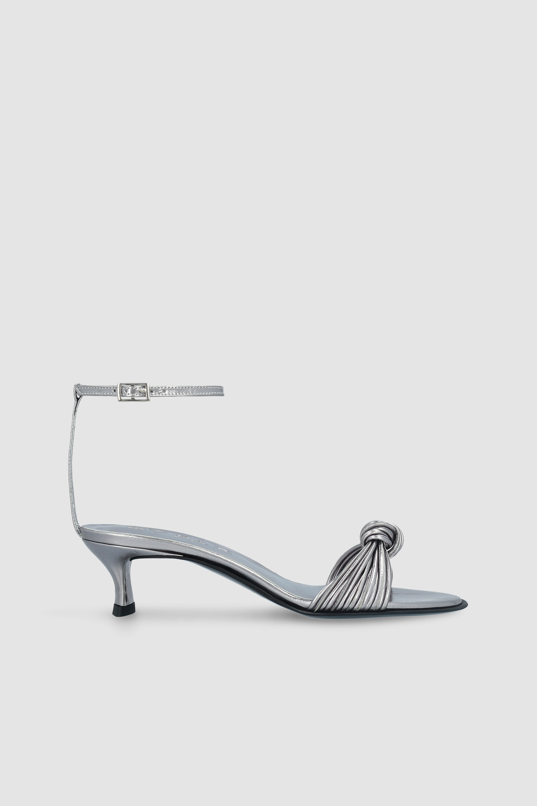 Egon Inox Eel Embossed Metallic Leather Sandal
