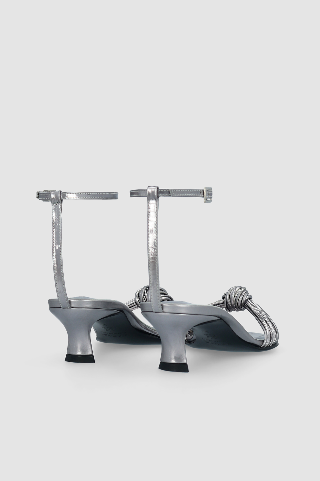 Egon Inox Eel Embossed Metallic Leather Sandal