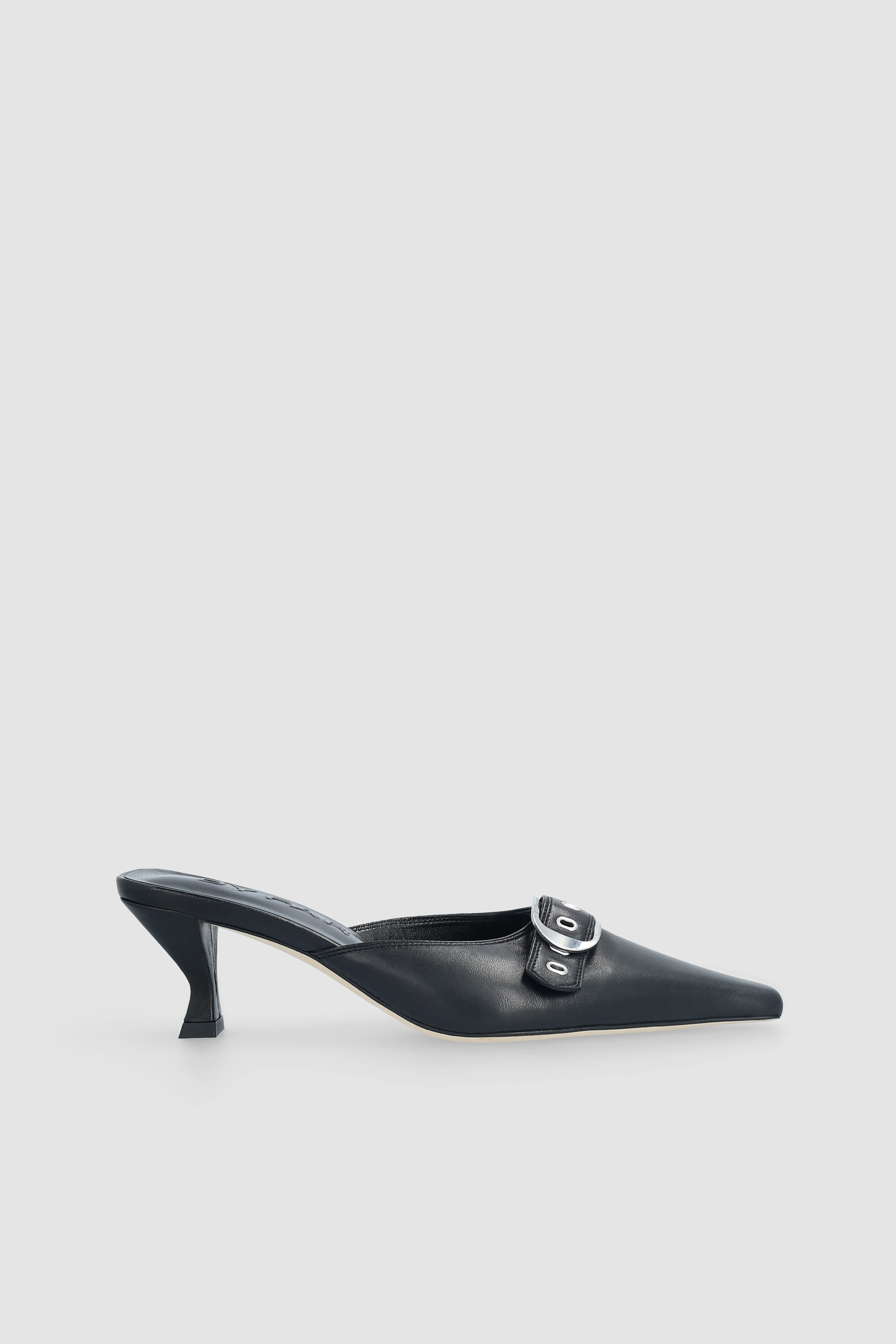 Evelyn Black Nappa Leather Slingback Pump