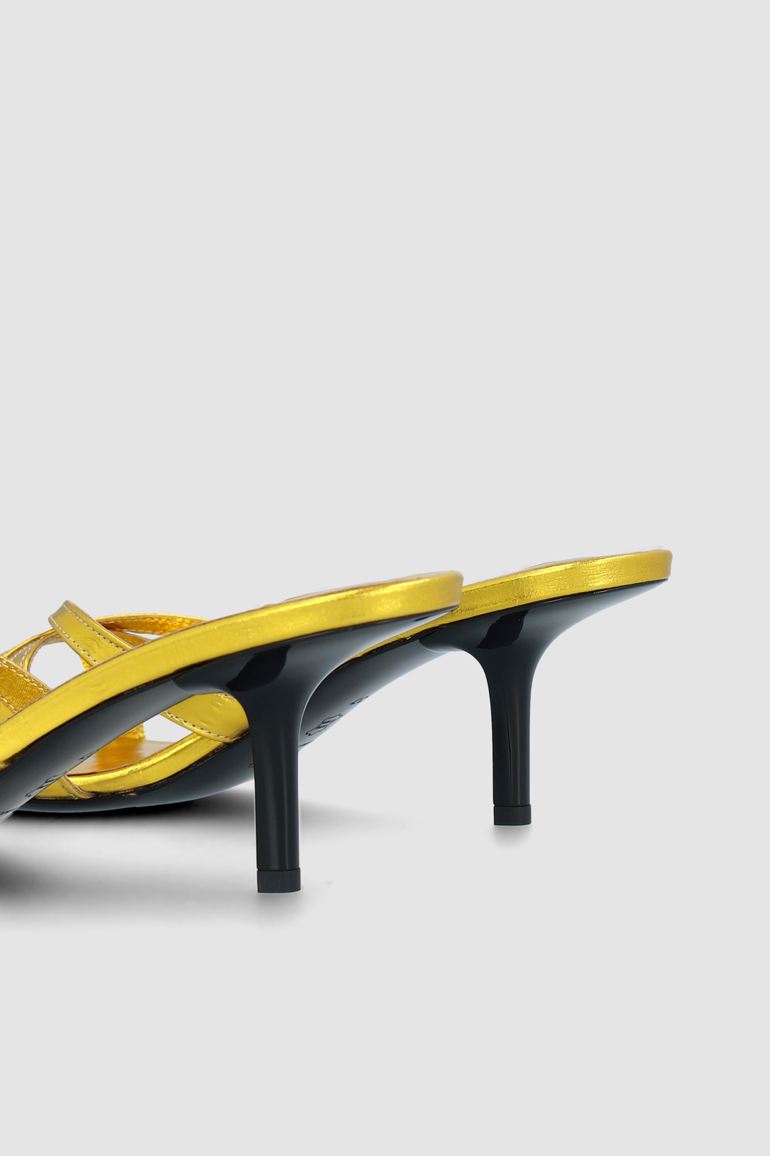 Julie Gold Eel Embossed Metallic Leather Mule