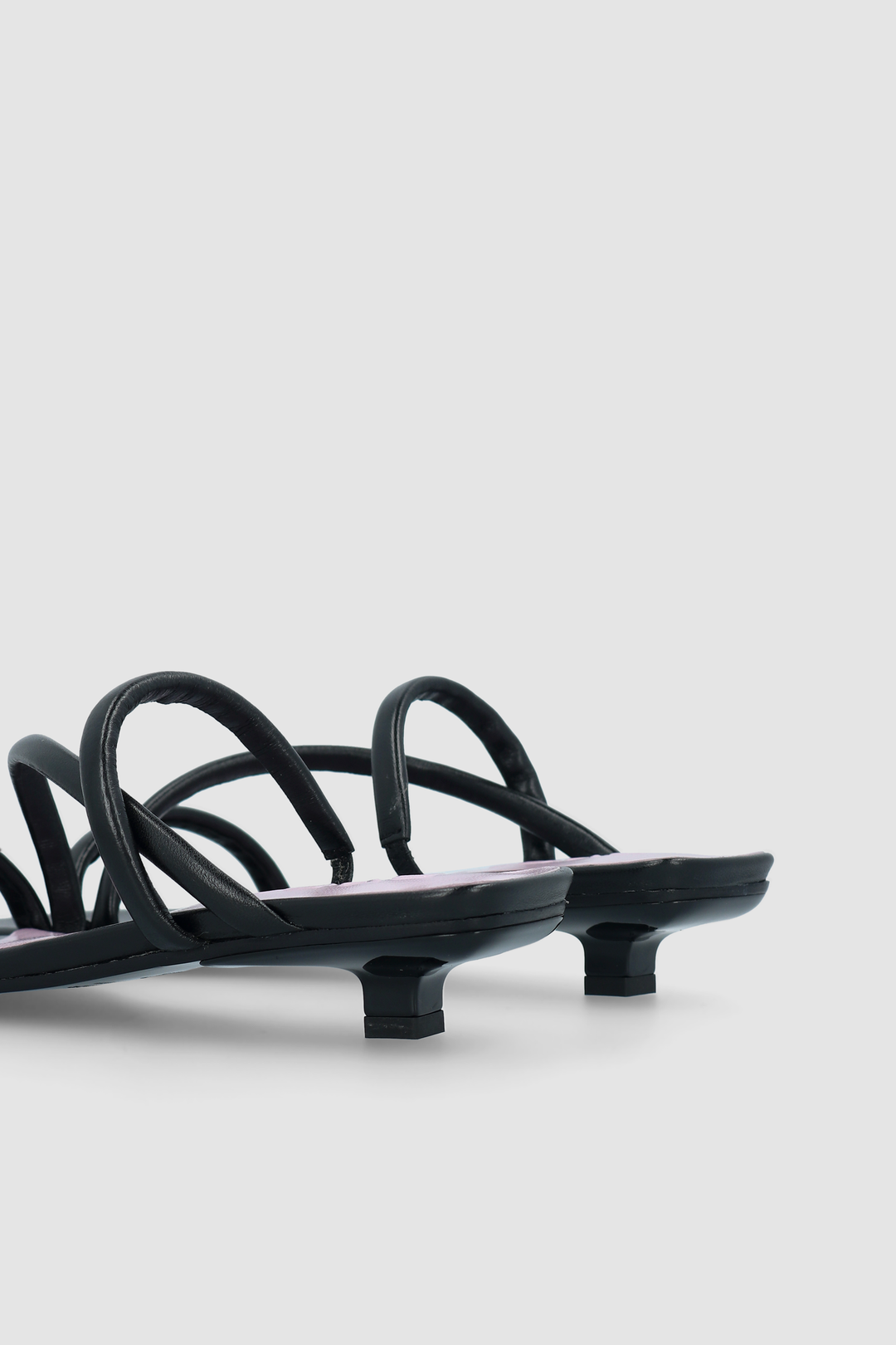 Morena Black Nappa Leather Mule