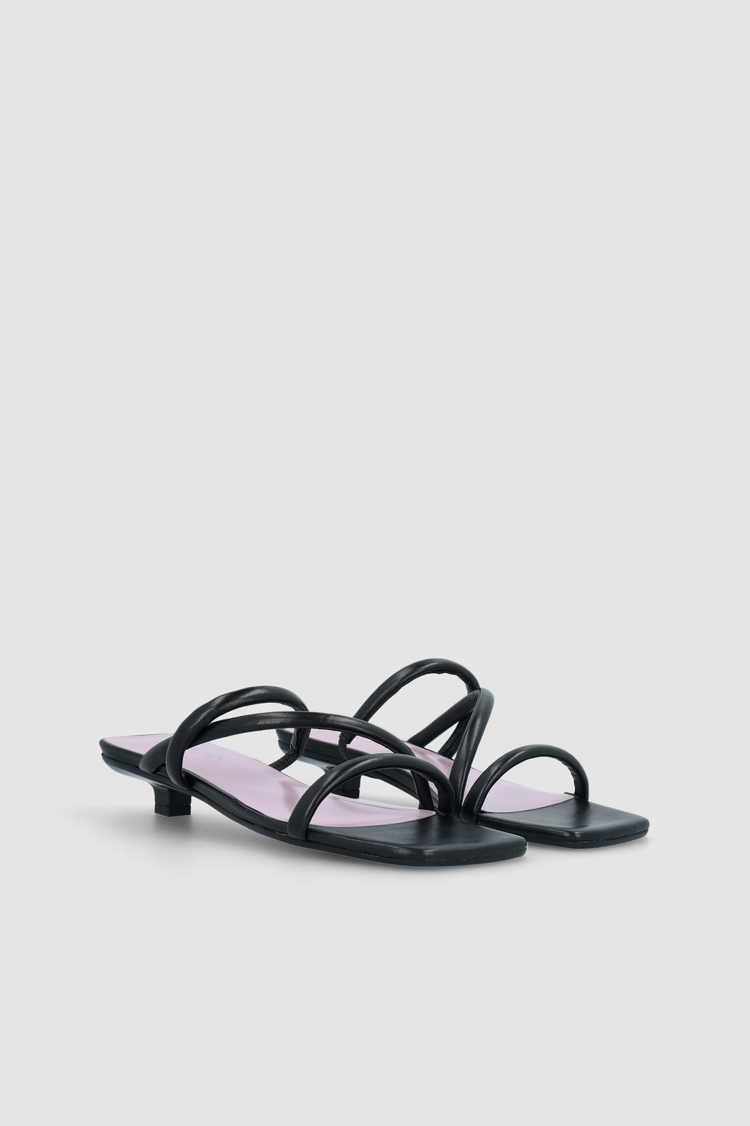 Morena Black Nappa Leather Mule