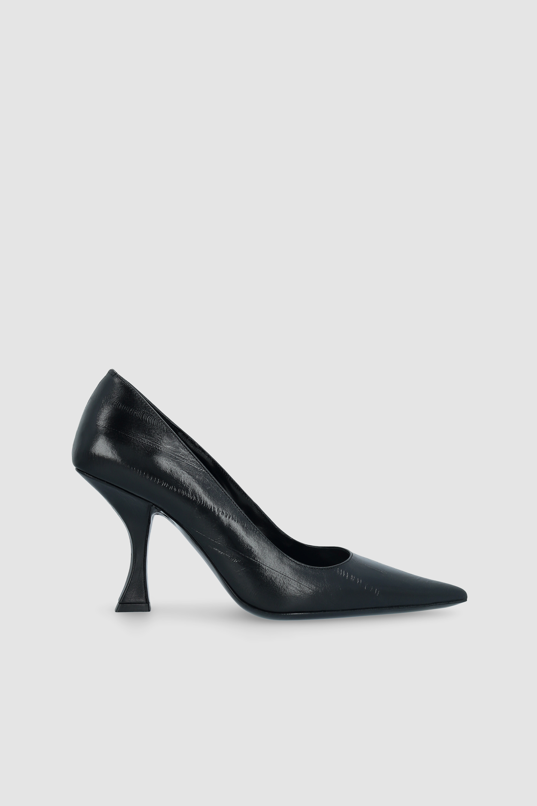 Viva Black Eel Embossed Leather Pump
