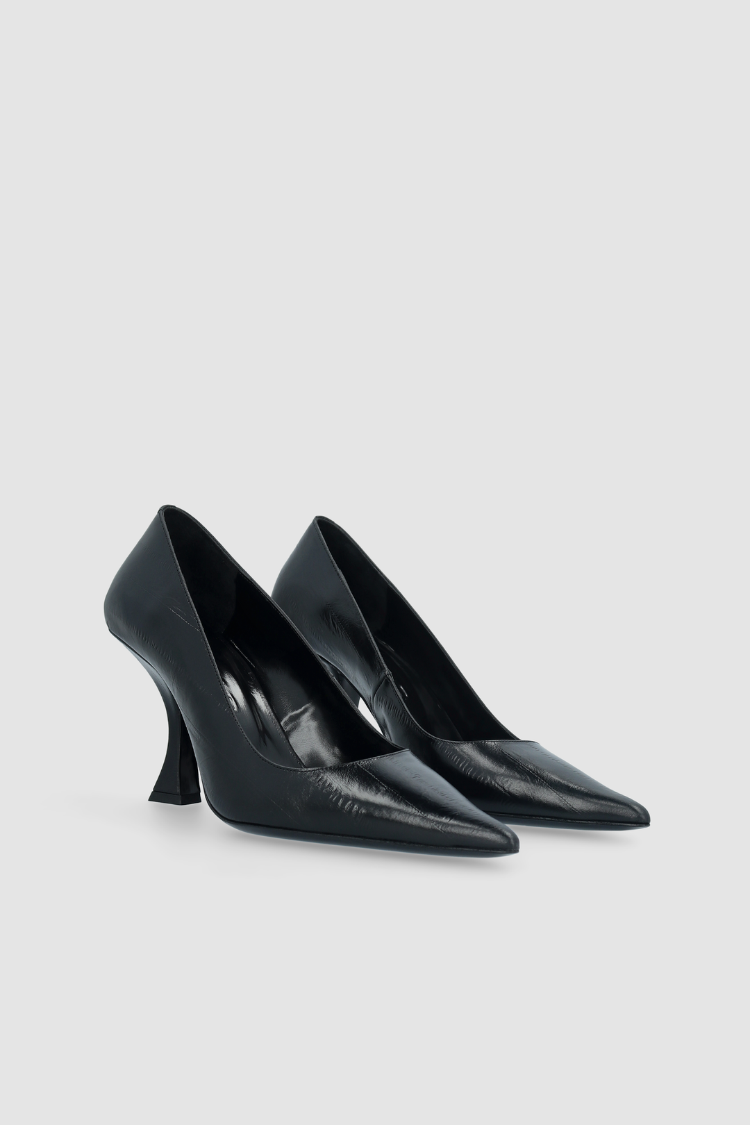 Viva Black Eel Embossed Leather Pump