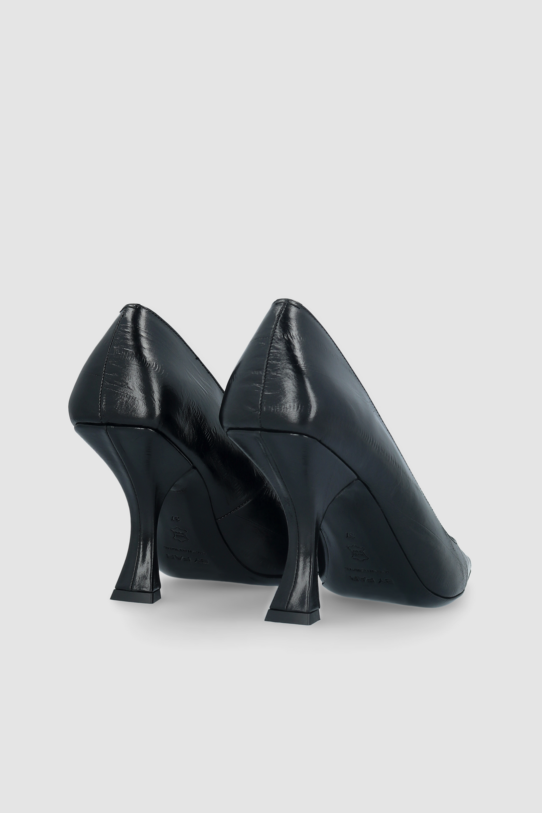 Viva Black Eel Embossed Leather Pump