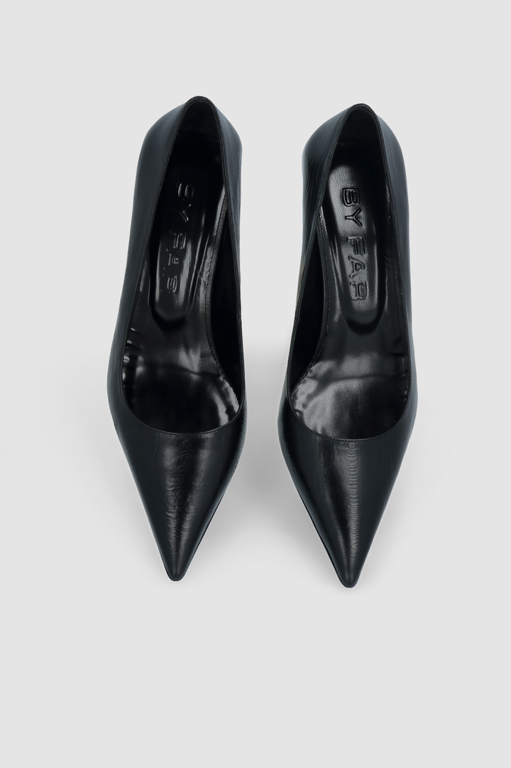 Viva Black Eel Embossed Leather Pump