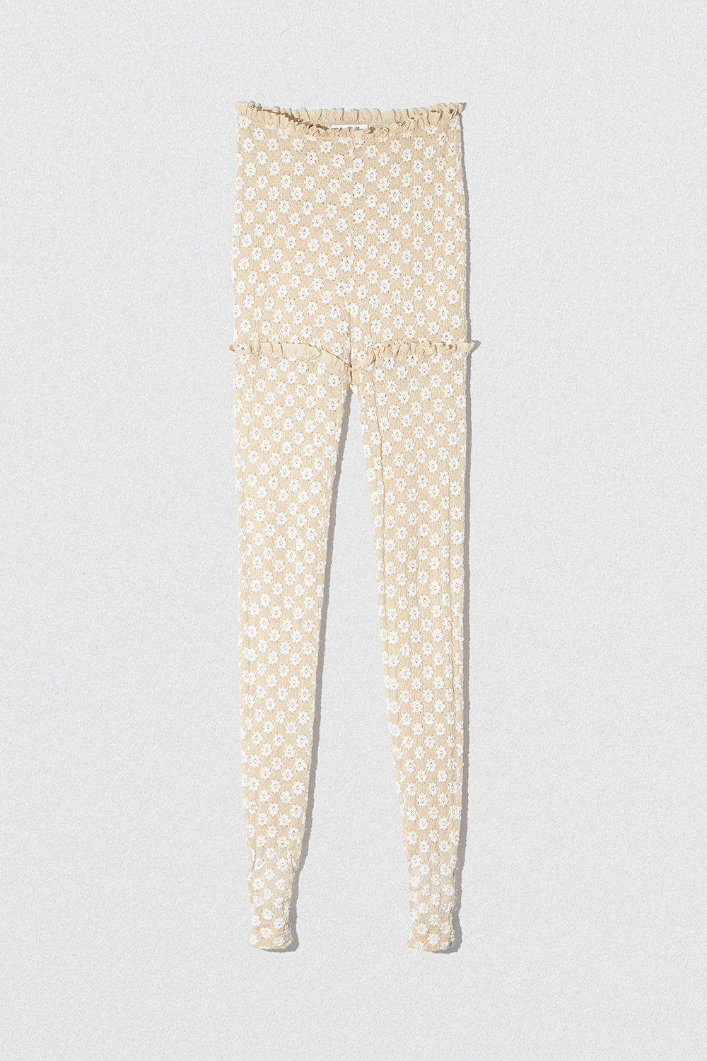 RUBI LEGGINGS BEIGE FLORAL LACE BY FAR