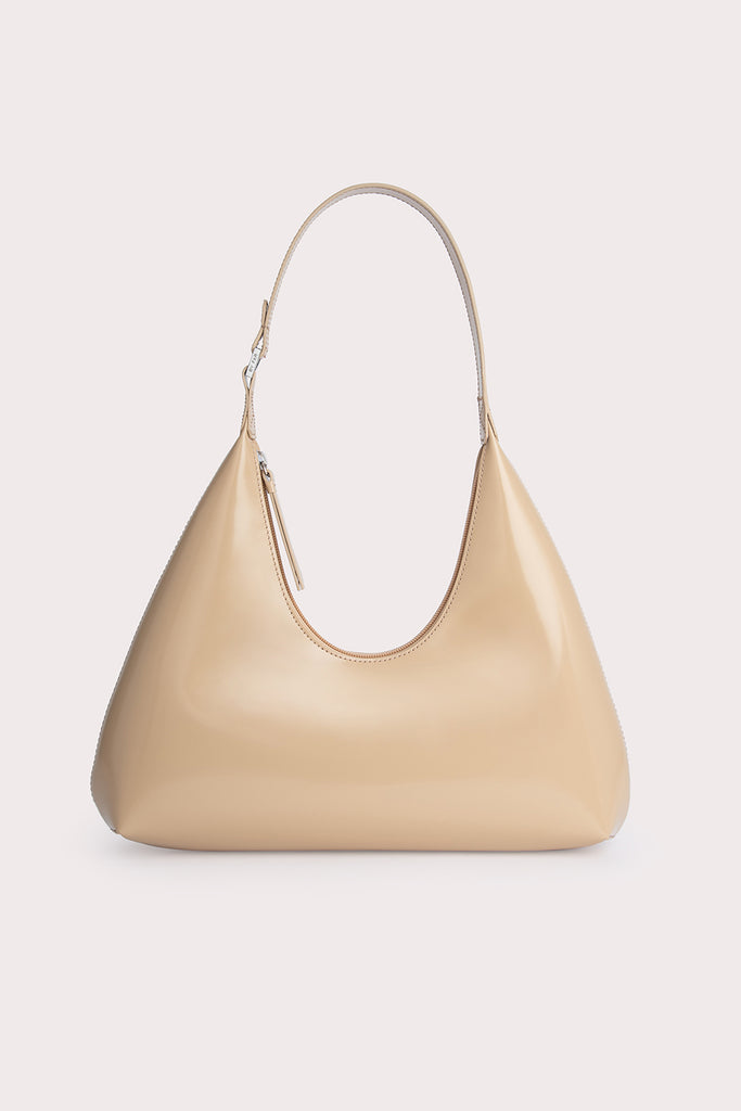 Longchamp Hobo Bag Gold Patent Leather Handbag Women's -  Hong Kong