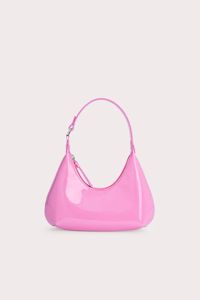 BY FAR: Baby Amber bag in brushed leather - Red