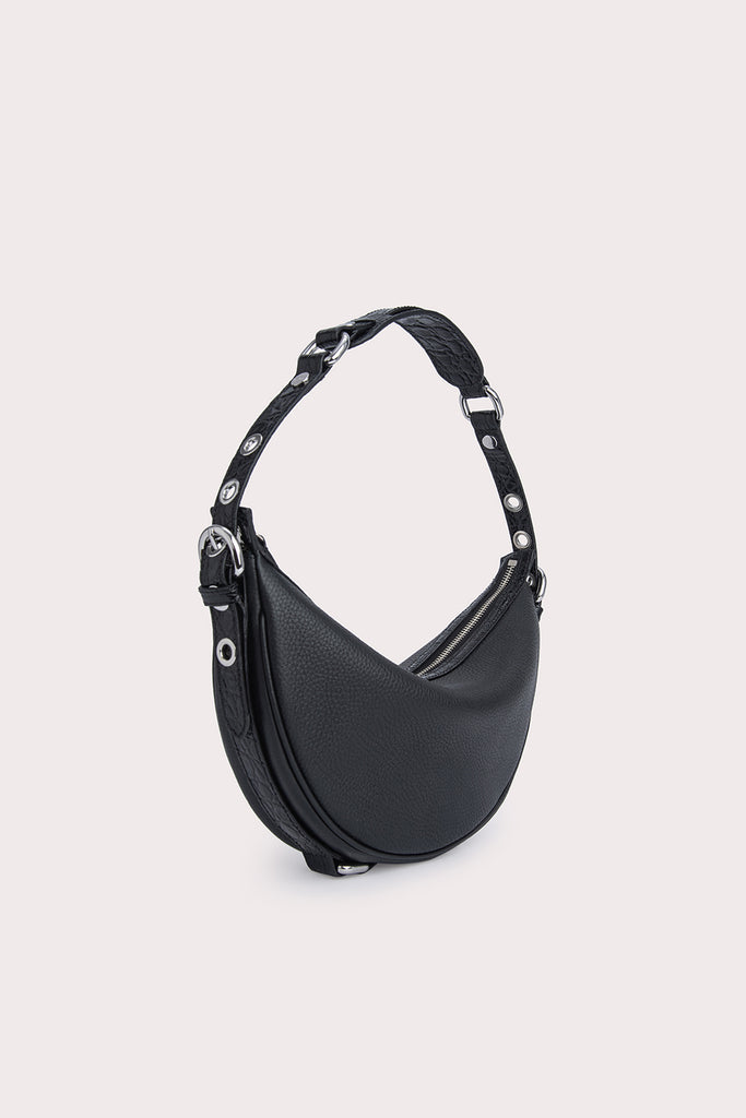 Black Leather Tote, Hobo Handbag, Buckle Tote, Black Leather Handbag, Black Purse, Leather Purse, Bordeaux Handbag