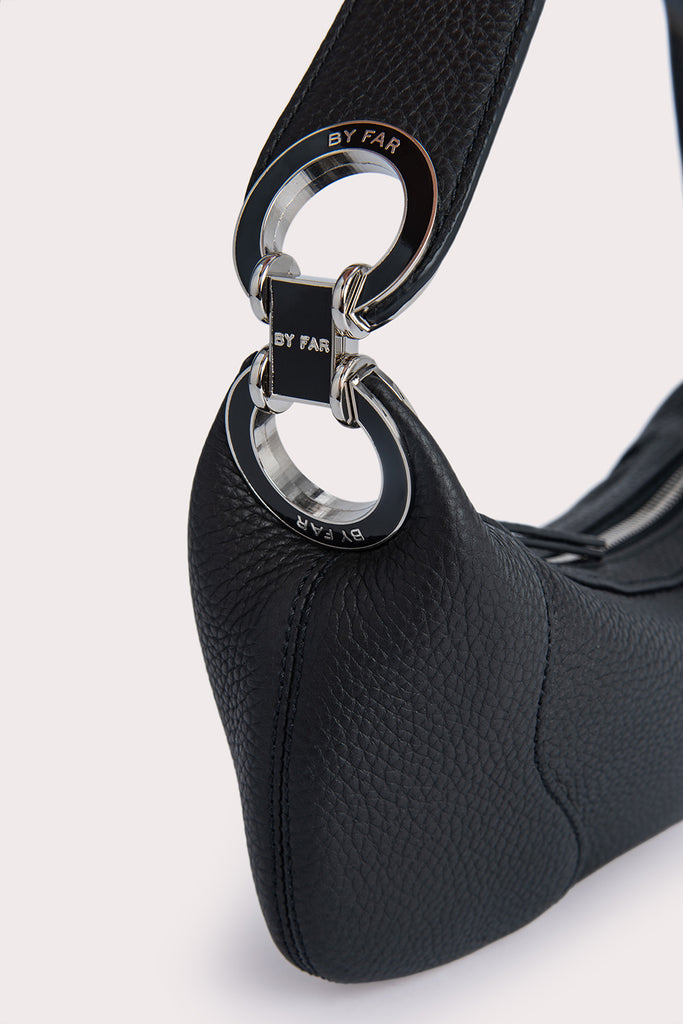 Gucci Black Grained Leather Shoulder Hobo Bag