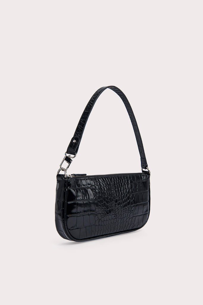 Rachel leather handbag By Far Green in Leather - 22203761
