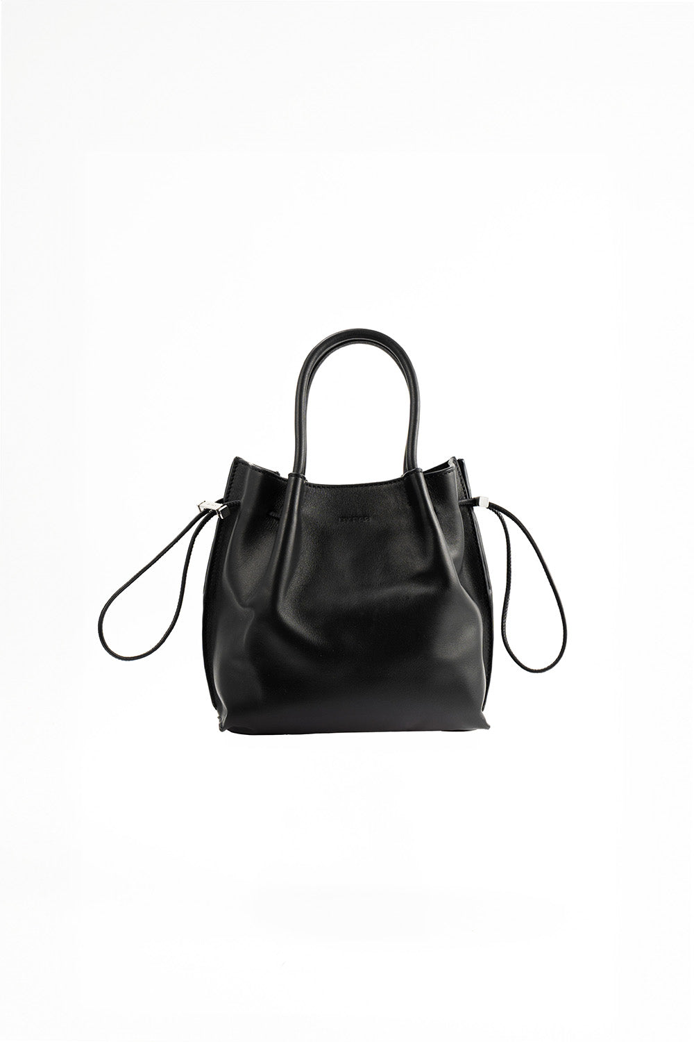 by far Baby Kayla Black Nappa Leather Top-Handle Bag