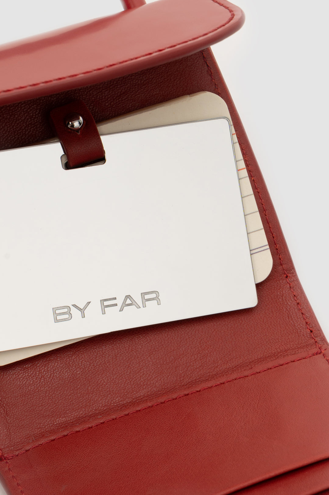 Mini Mini Blood Red Semi Patent Leather Charm