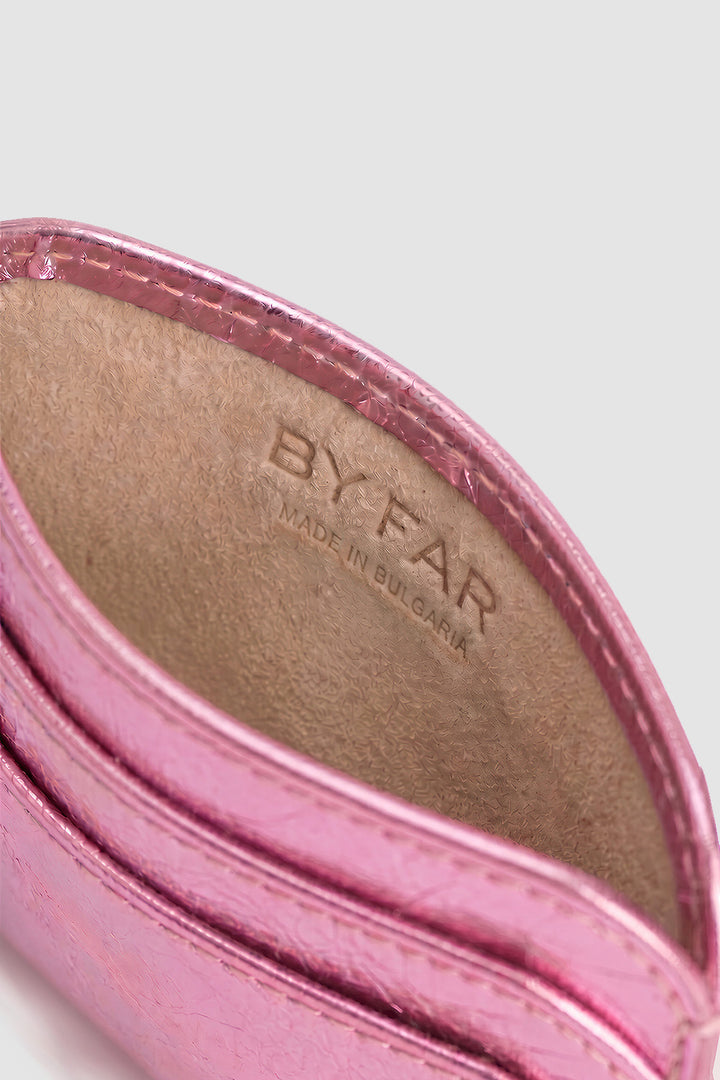 Horizon Pink Metallic Leather Card Holder