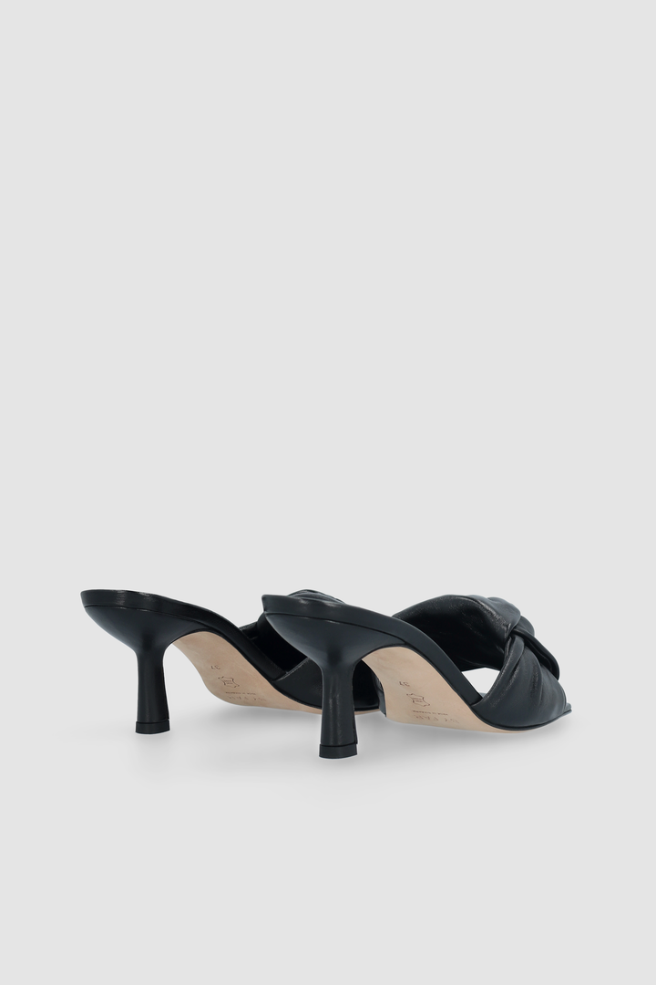 Lana Black Gloss Leather Mule