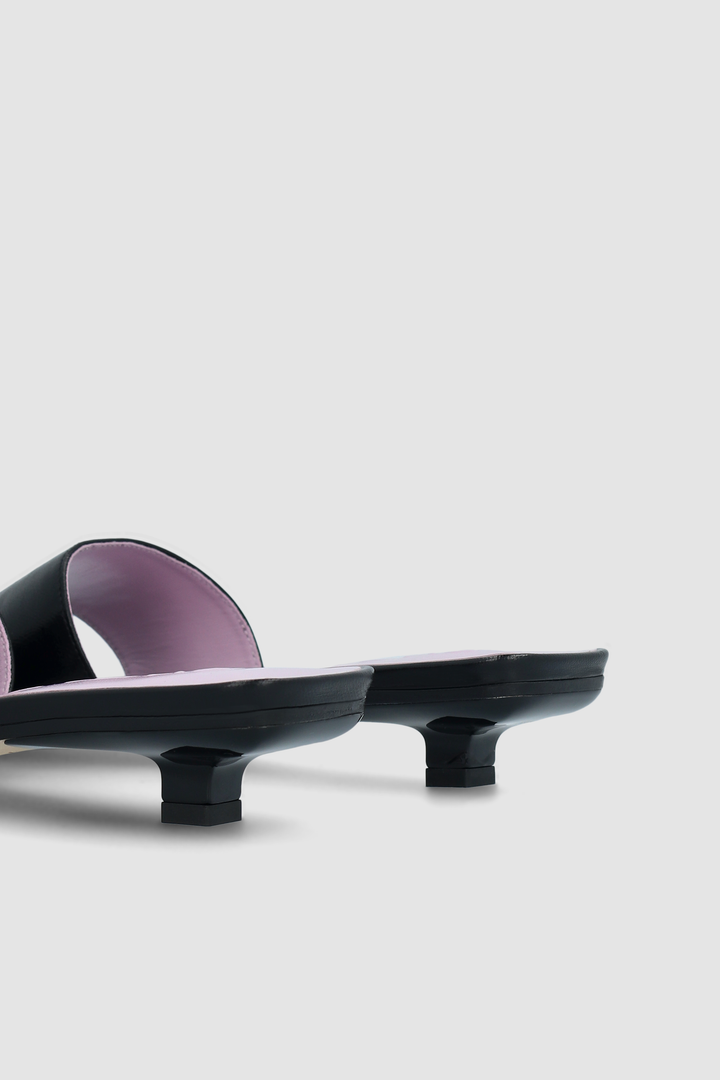 Ceni Black Creased Leather Slip-On
