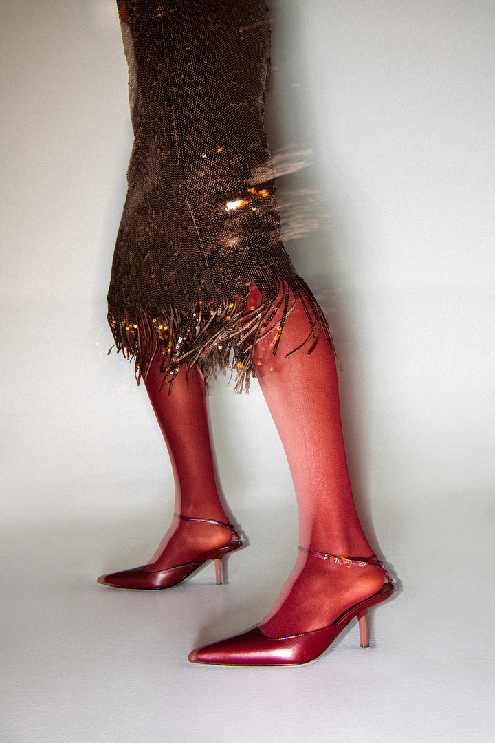 Teese Sour Cherry Nappa Leather Pump