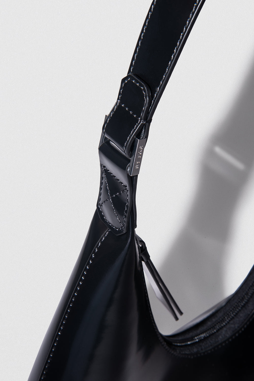 Amber Black Semi Patent Leather – BY FAR