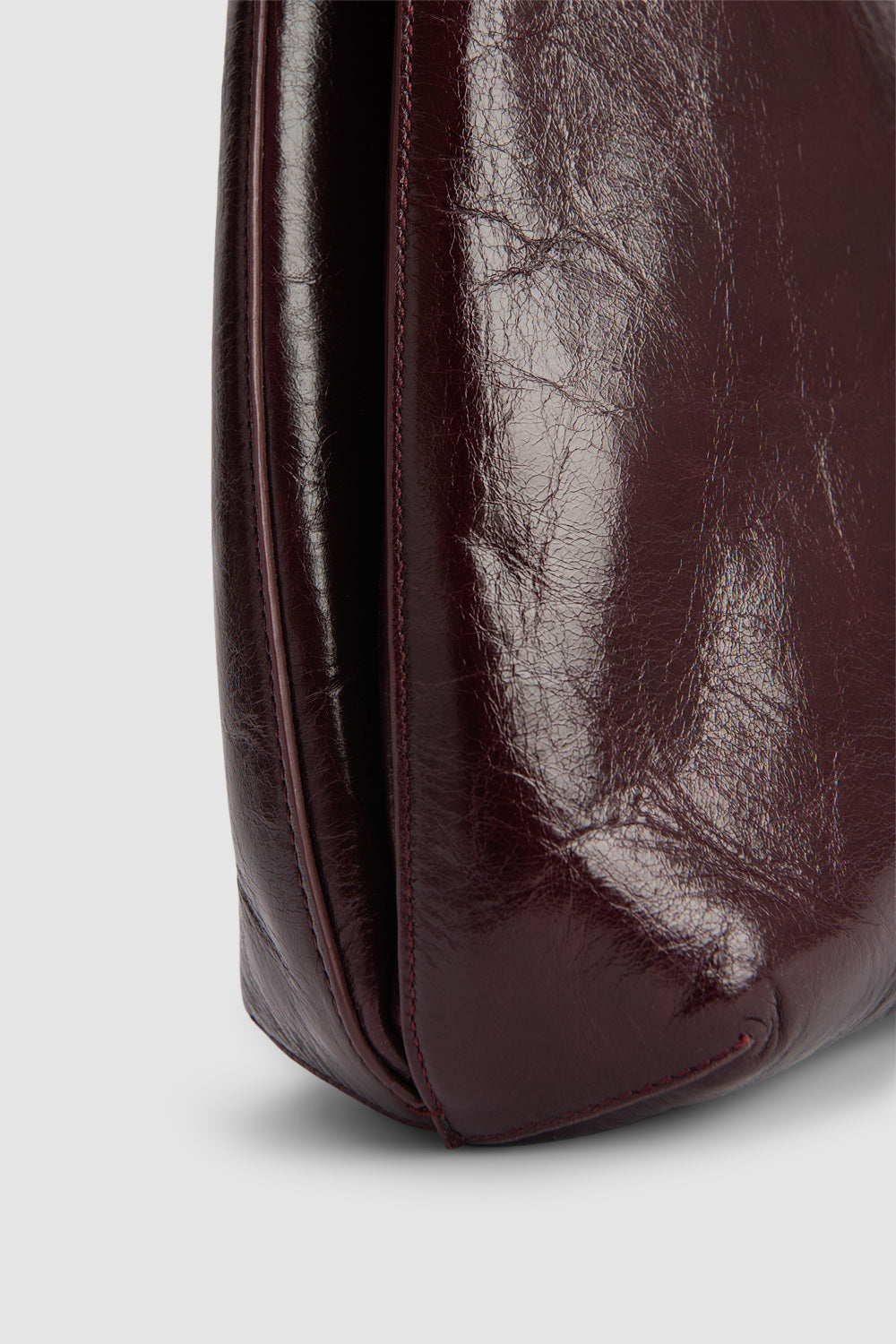 Amber Folio Grape Calf Leather Shoulder Bag