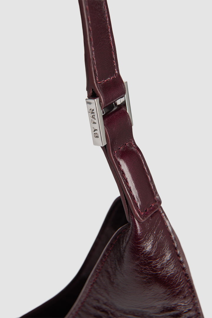 Amber Folio Grape Calf Leather Shoulder Bag