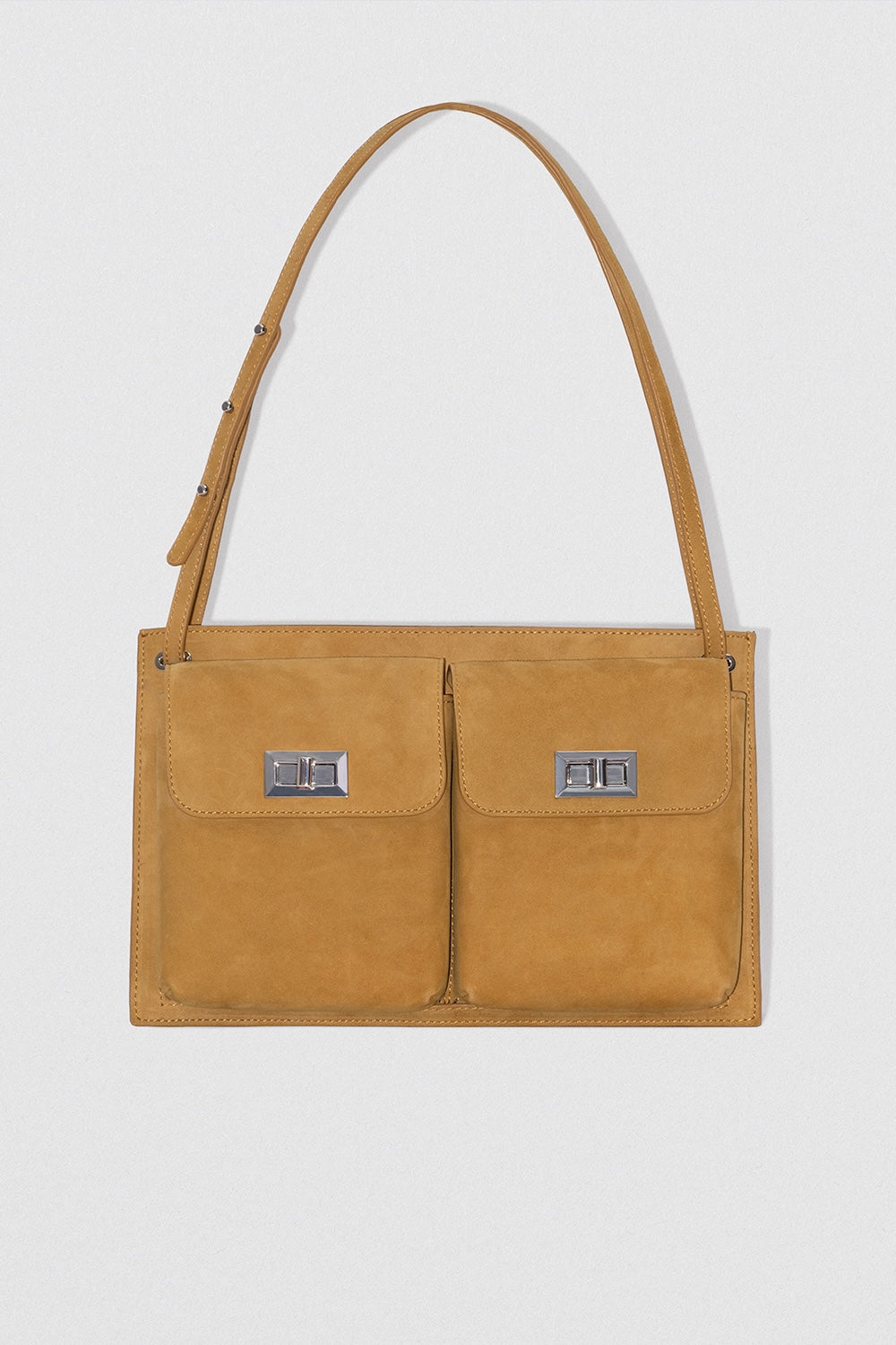 Billy Tote Cumin Kid Suede Leather Shoulder Bag