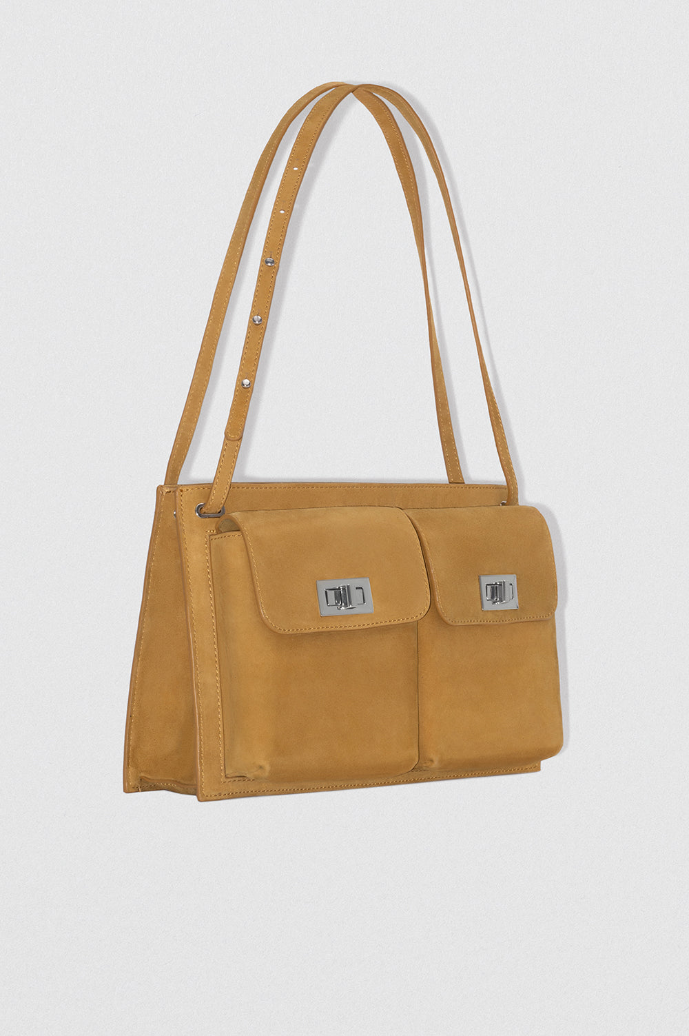 Billy Tote Cumin Kid Suede Leather Shoulder Bag