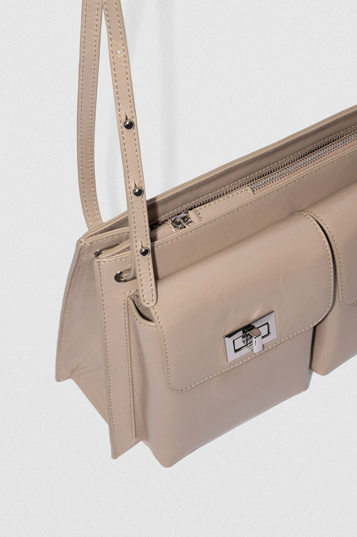 Billy Tote Dryland Creased Calf Leather Shoulder Bag