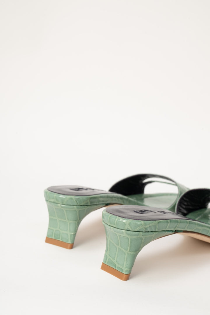 Babygirl Fresh Croco Embossed Leather Slip-On Mule