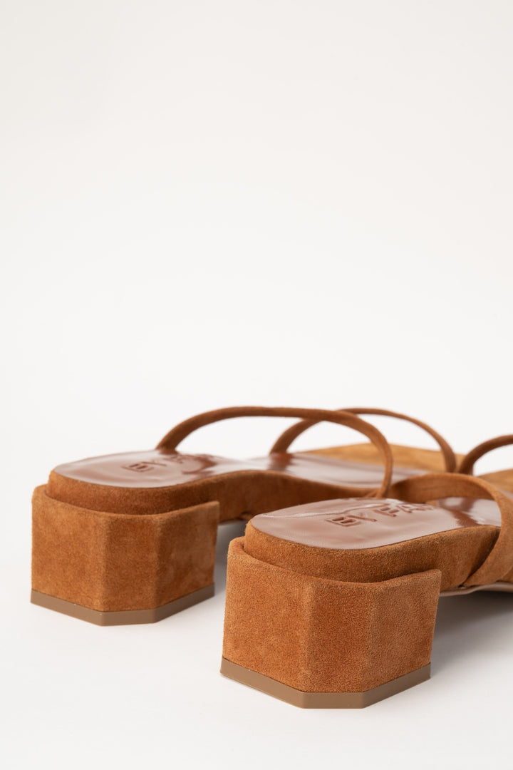 Tanya Flat Summer Tan Suede Leather