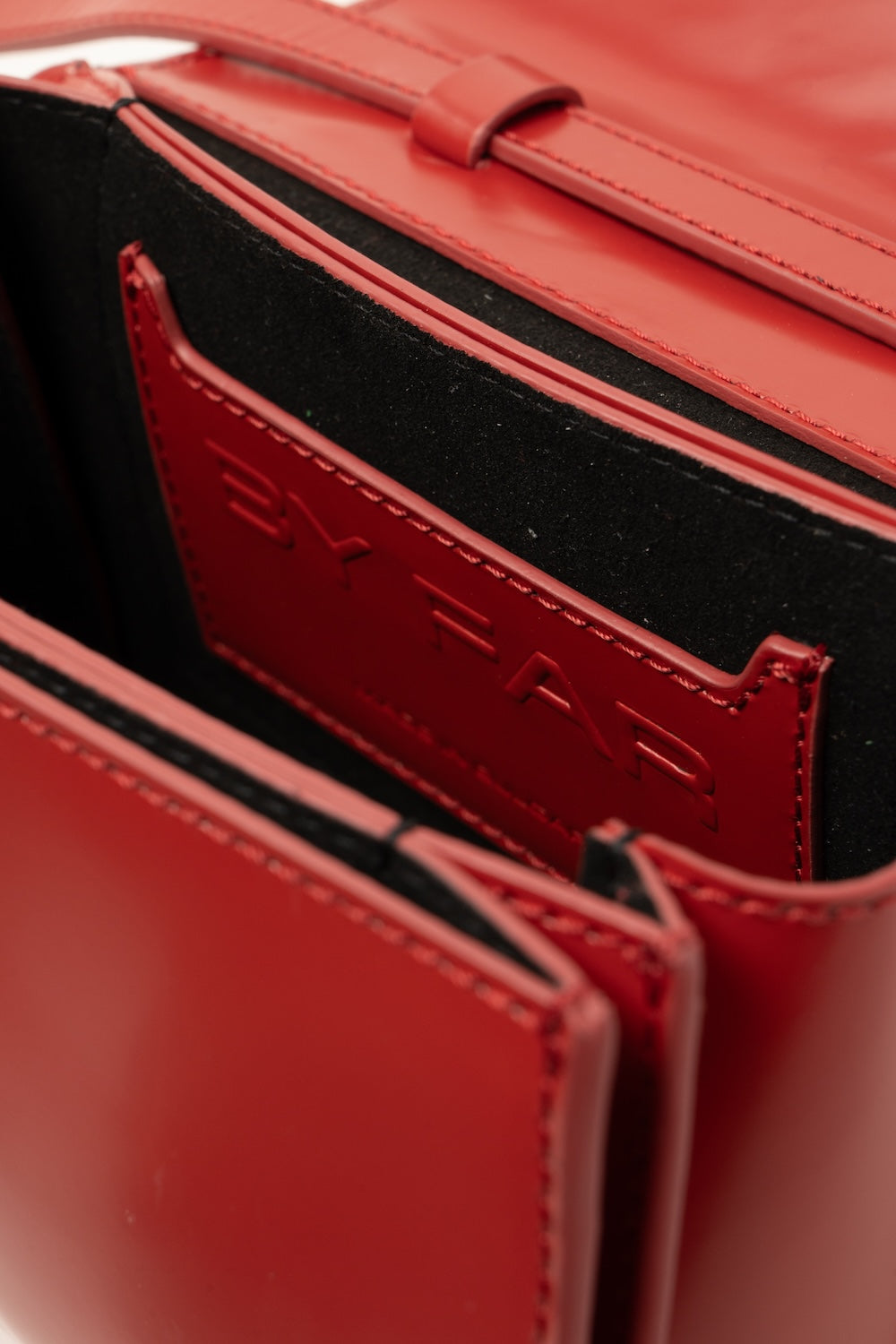 Mini 2.0 Blood Red Semi Patent Leather Top-Handle Bag