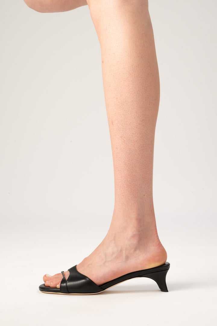 Babygirl Black Nappa Leather Slip-On Mule