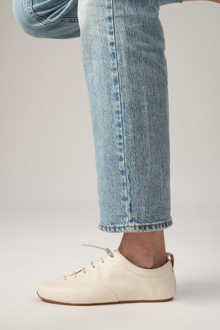 Prudent White Nappa Leather Sneaker