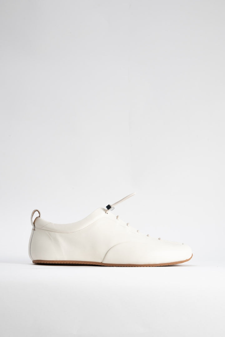 Prudent White Nappa Leather Sneaker