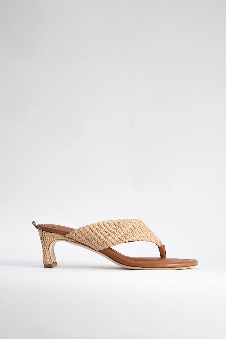 Dasha Heel Natural Raffia