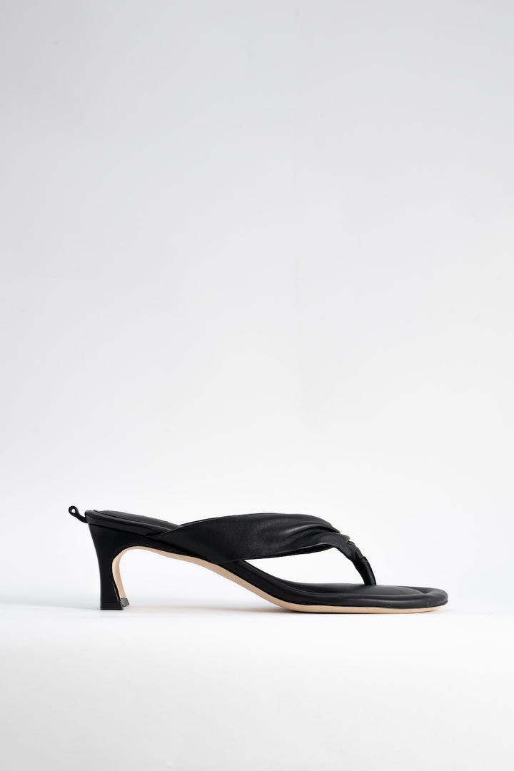 Dasha Heel Black Nappa Leather