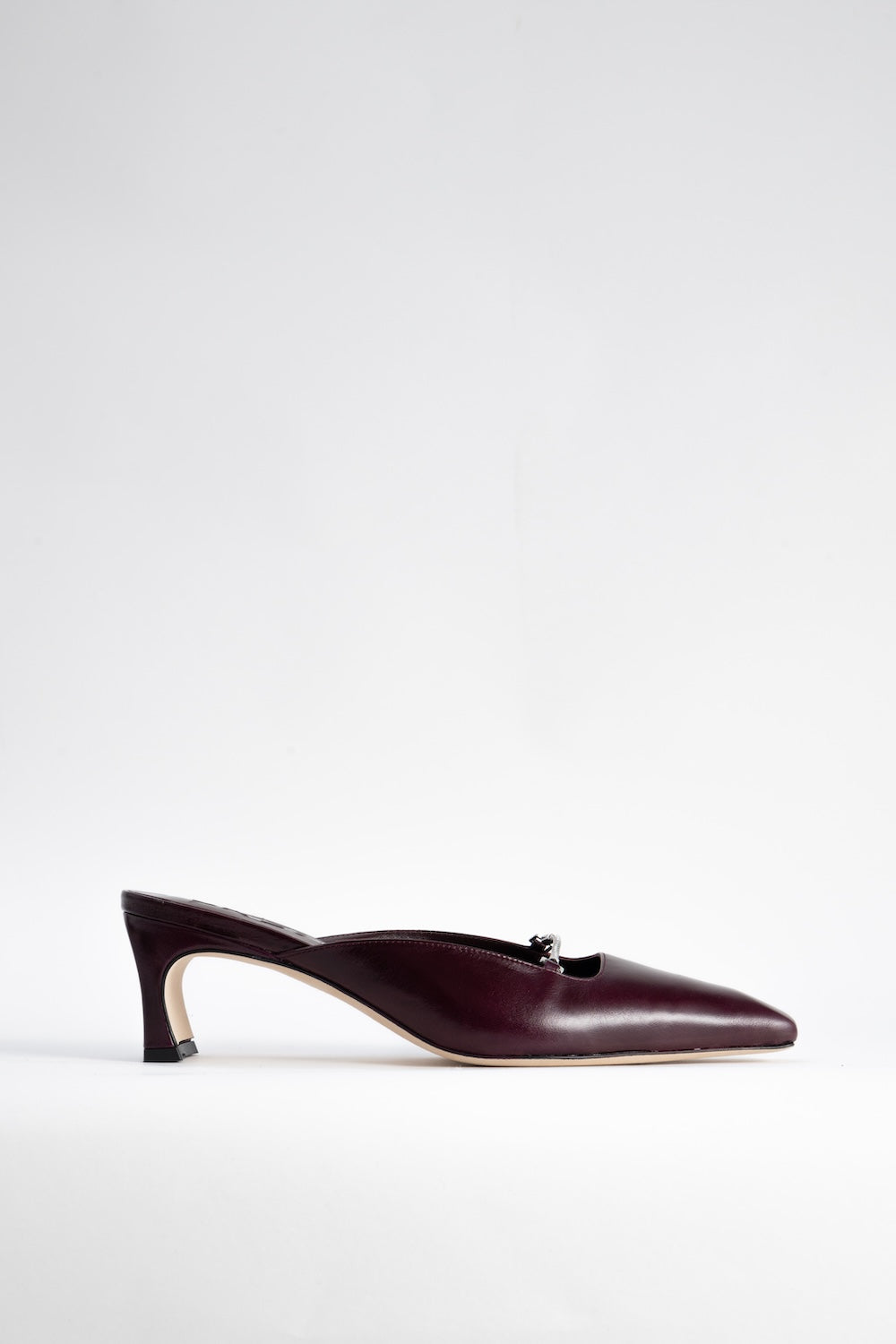 Leda Grape Calf Leather Mule