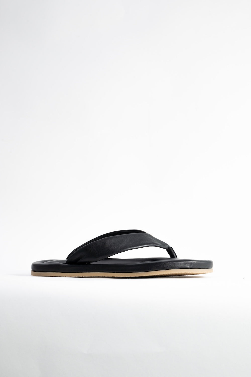 Dasha 2.0 Black Nappa Leather Flip-Flop Sandal