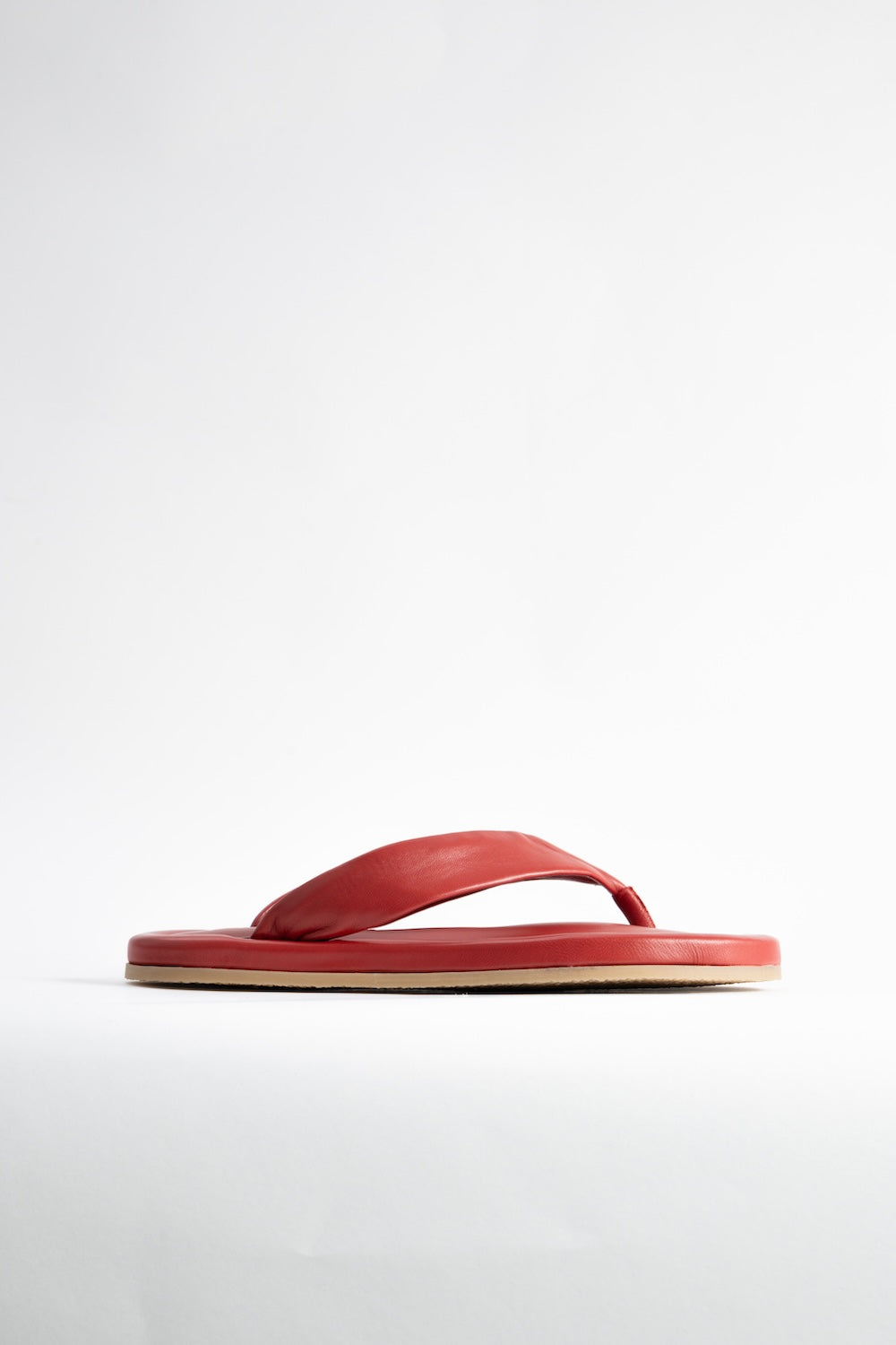 Dasha 2.0 Blood Red Nappa Leather Flip-Flop Sandal