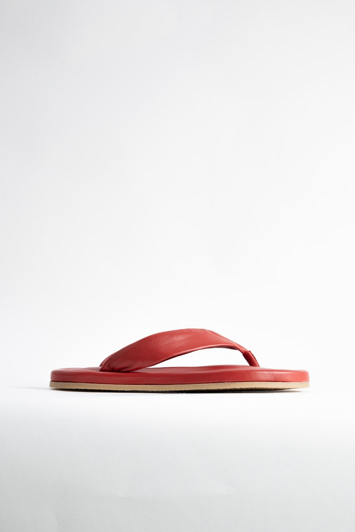 Dasha 2.0 Blood Red Nappa Leather Flip-Flop Sandal