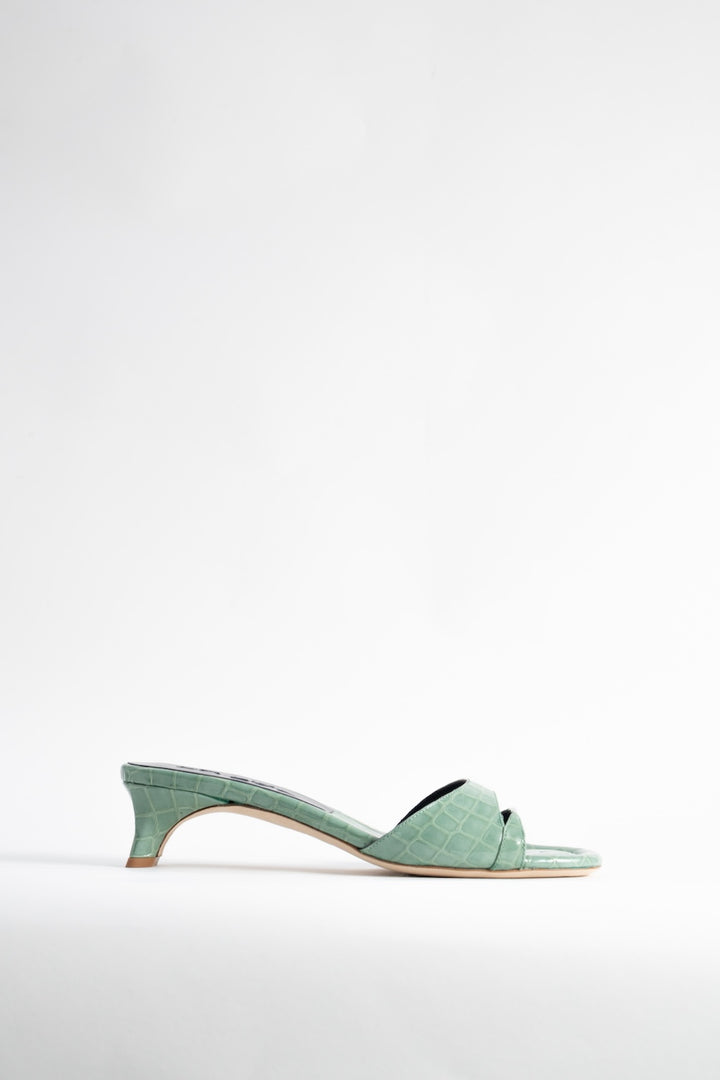 Babygirl Fresh Croco Embossed Leather Slip-On Mule