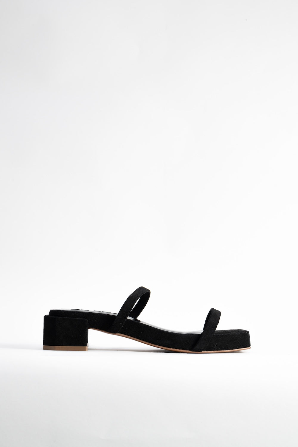 Tanya Flat Black Suede Leather