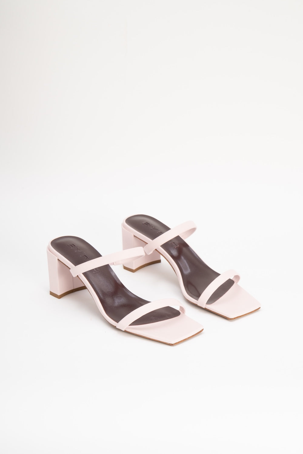Tanya Baby Pink Nappa Leather Slip-On Mule