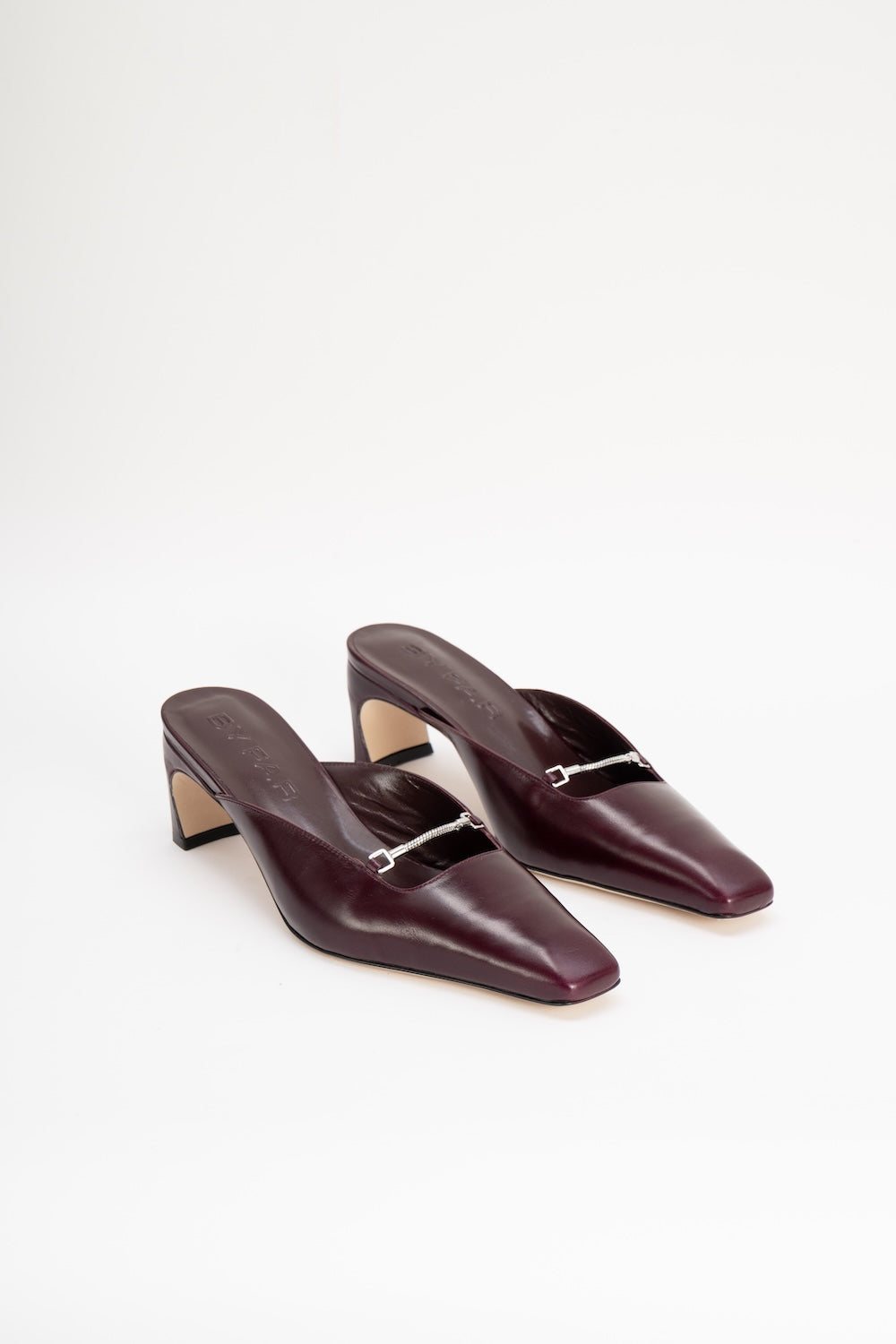 Leda Grape Calf Leather Mule